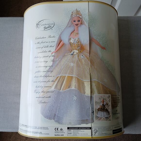 Celebration Barbie Doll Special 2000 Edition NIB NRFB 28269 Vtg Y2K gold blond - Picture 2 of 7